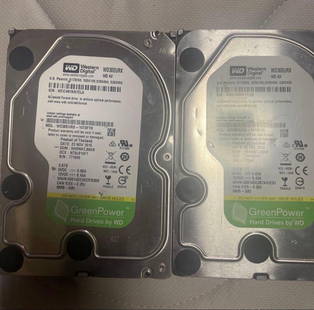 Western Digital HDD 3TB 3個 管理No.06