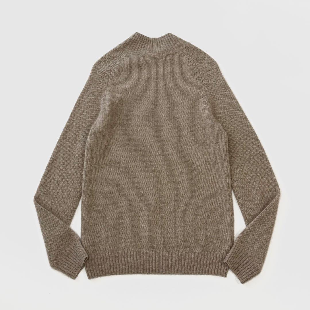 RENCONTRANT レンコントラント モックネック カシミヤ セーブルニット