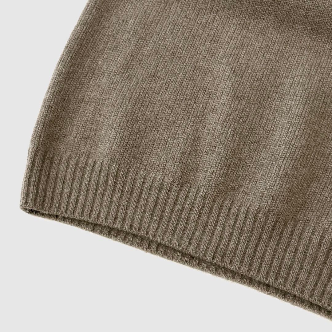 RENCONTRANT レンコントラント モックネック カシミヤ セーブルニット