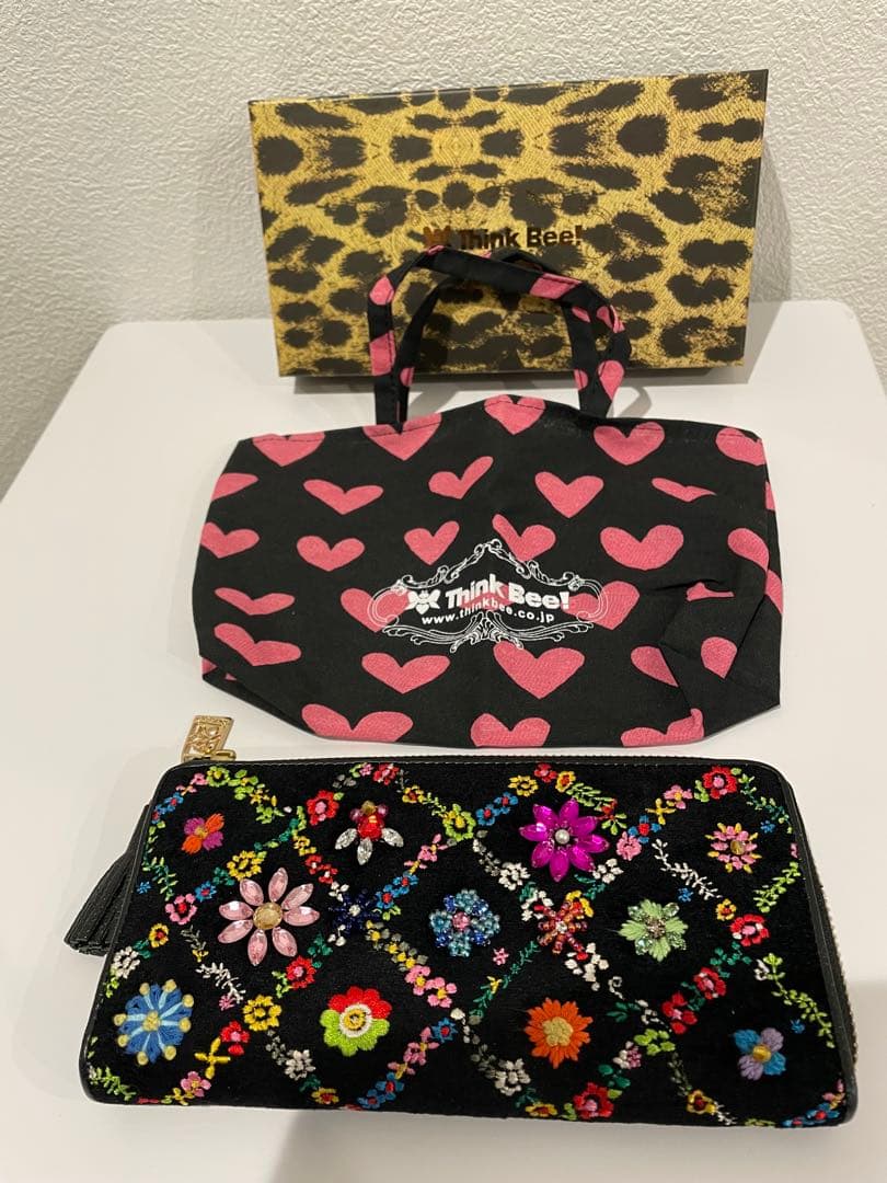 【コメ欄御一読お願い致します】オーバーザレインボーL型長財布 Think Bee