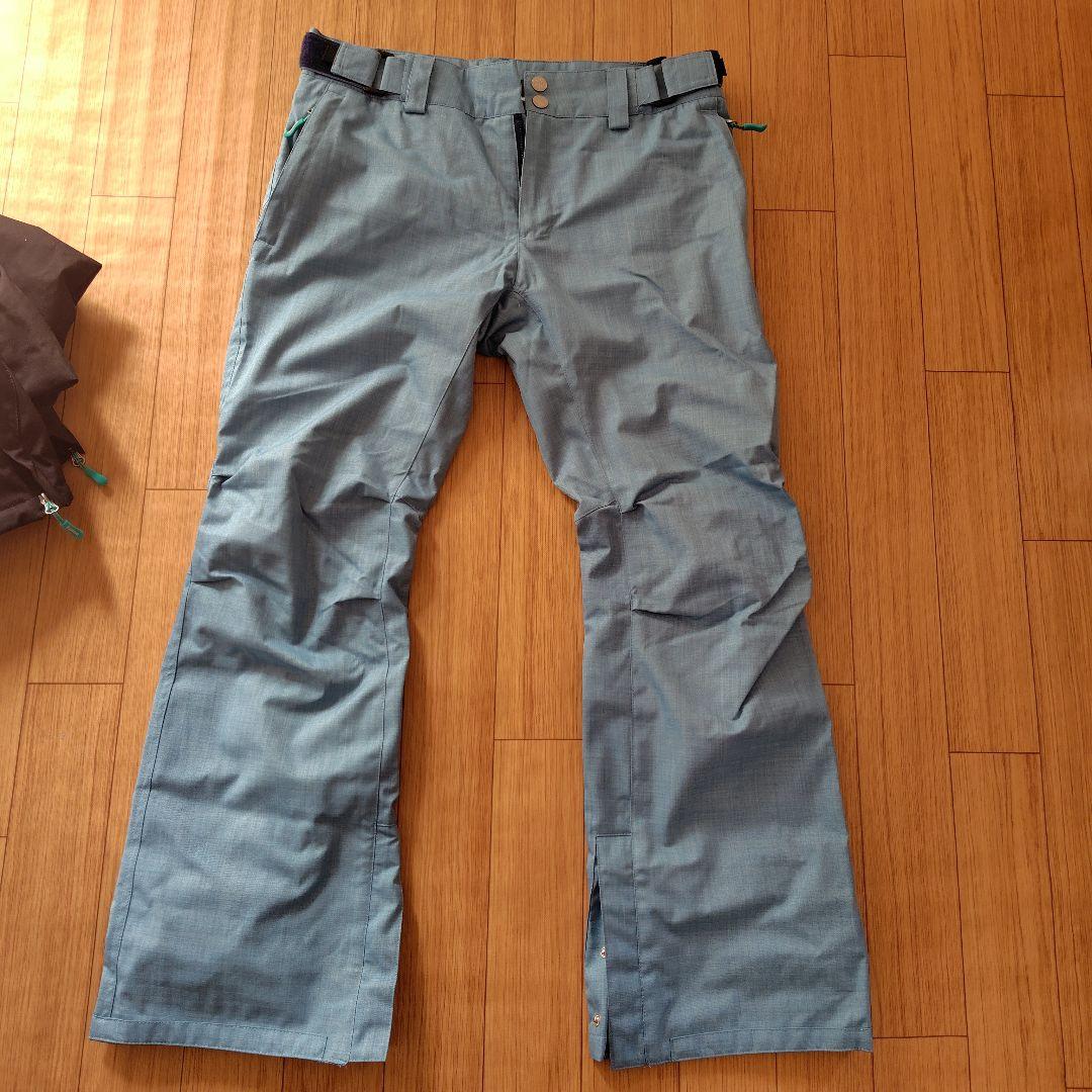 ICEPARDAL スキーウェア　上下セット 黒 水色 手袋付き