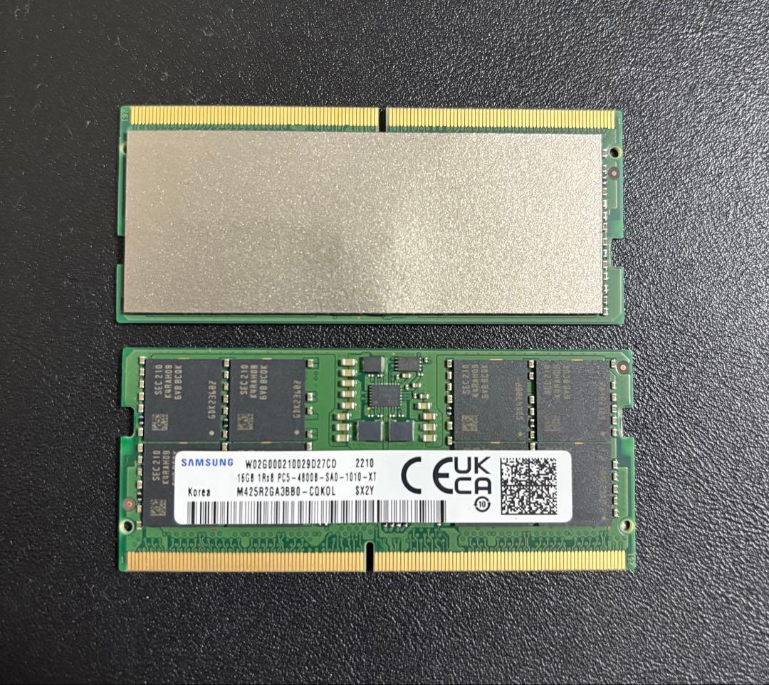 SAMSUNG DDR5 16GB メモリ 2枚