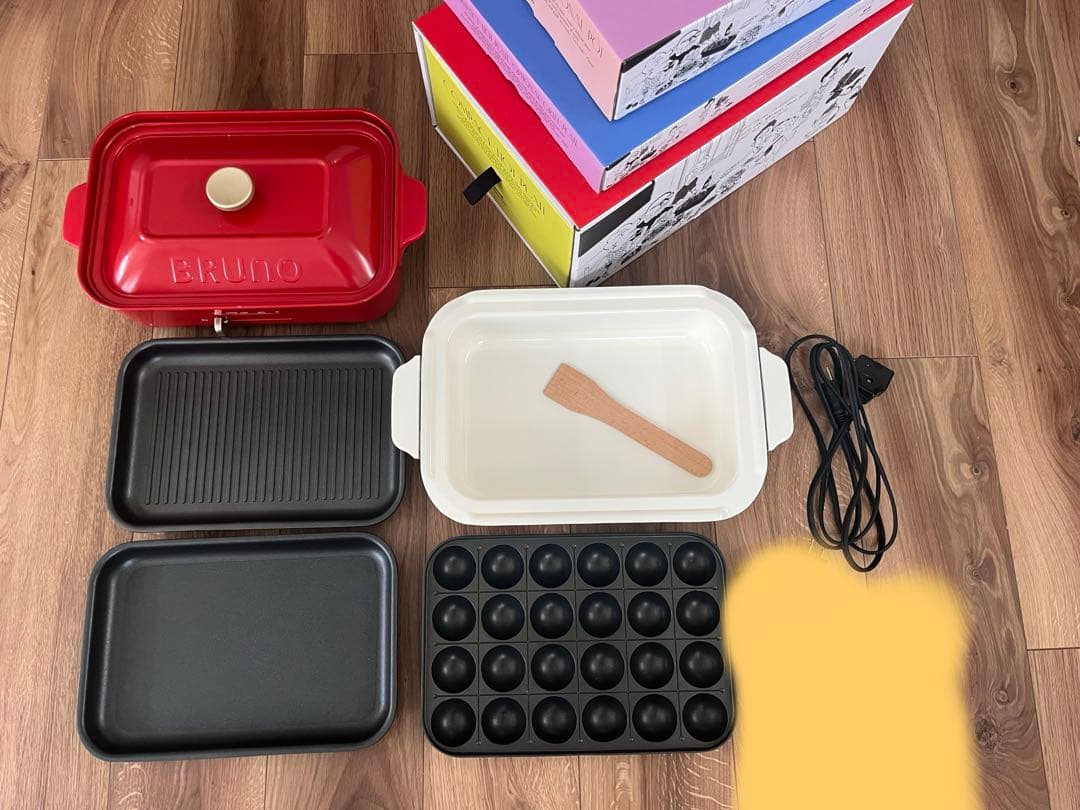 BRUNO ホットプレート レッド　一度のみ使用