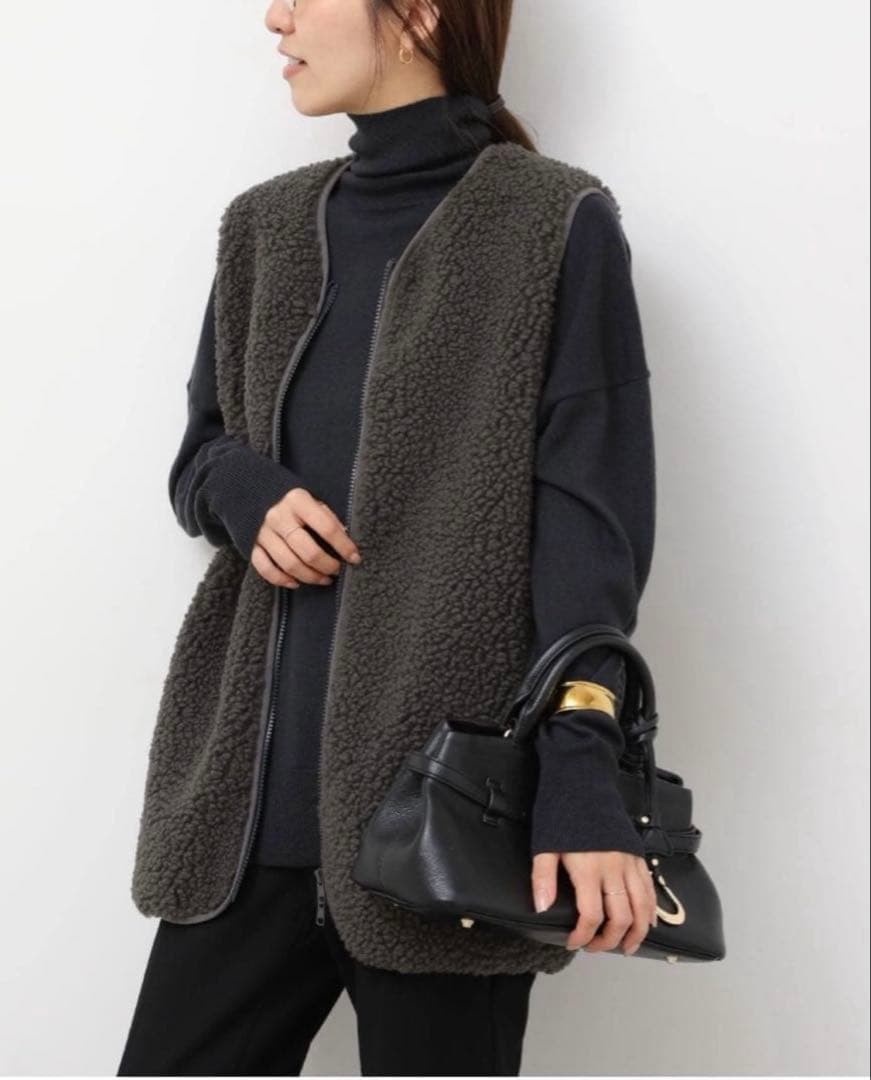 別注【Champion/チャンピオン】ボアフリースベスト　グレー