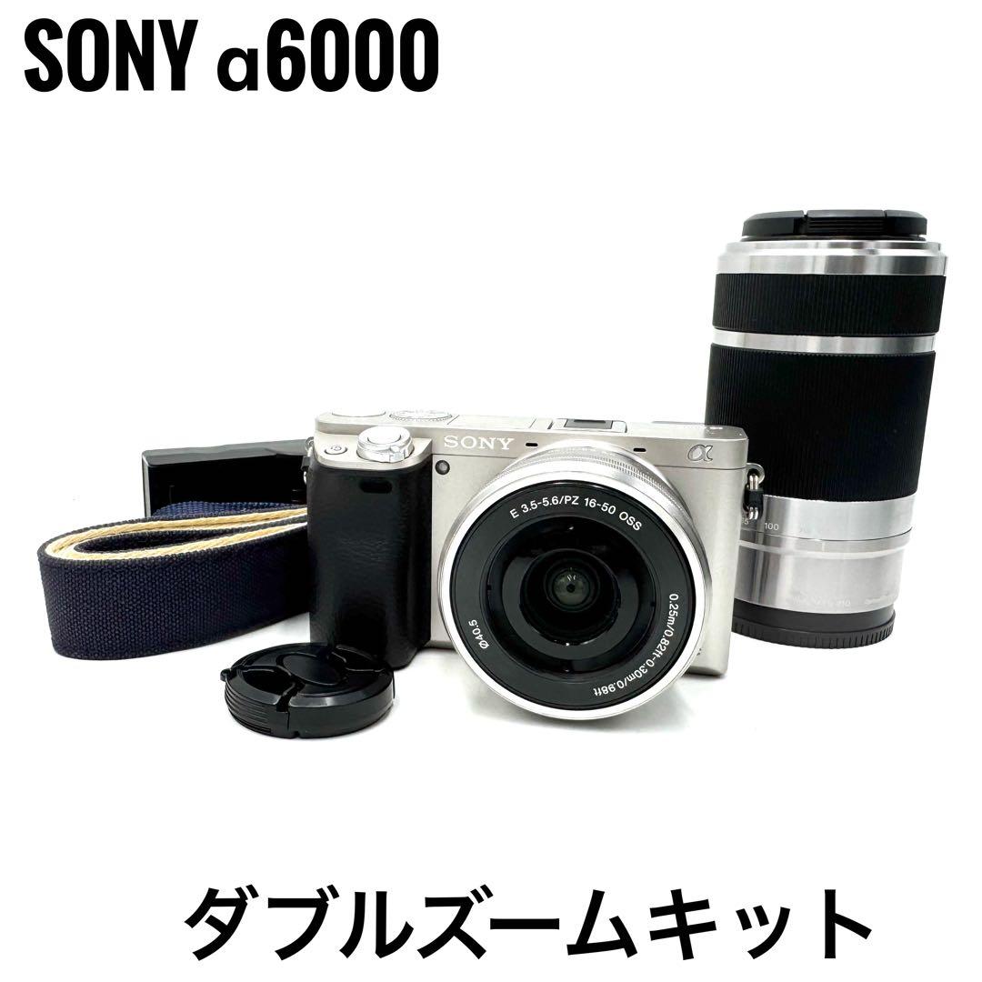 動作良好 Sony ソニー α6000 ダブルズームキット シルバー