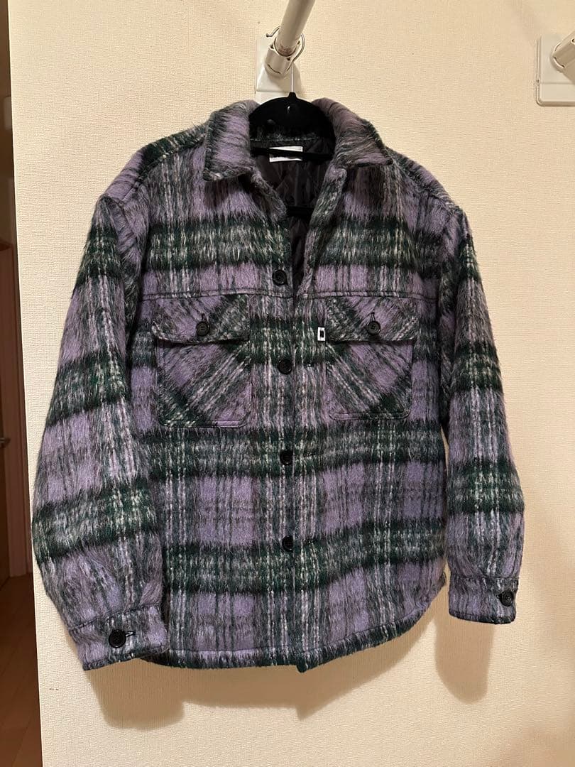 【値下げ】Naptime チェック中綿ジャケット-PURPLE（サイズ：M）