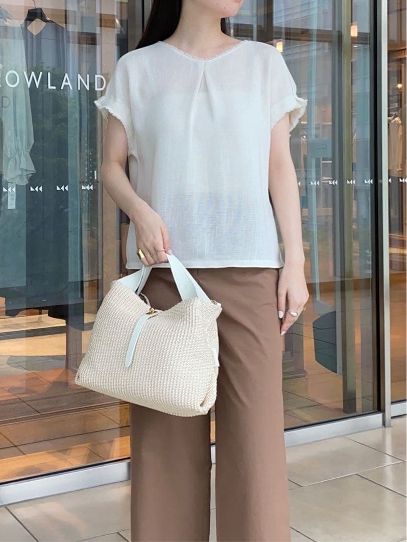 VIOLAd'ORO ヴィオラドーロ　ラフィアシート 2WAYトートバッグ