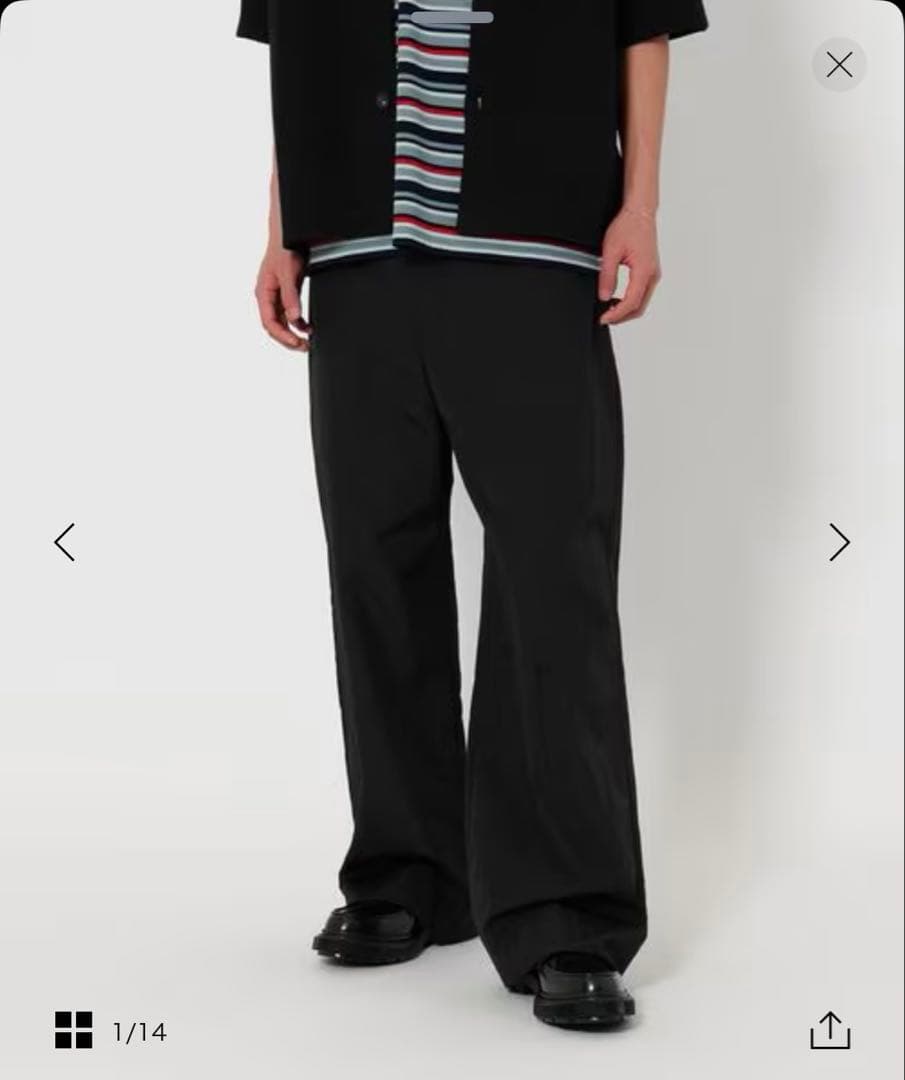 ＜H＞OLMETEX ナイロン ワイドスラックス