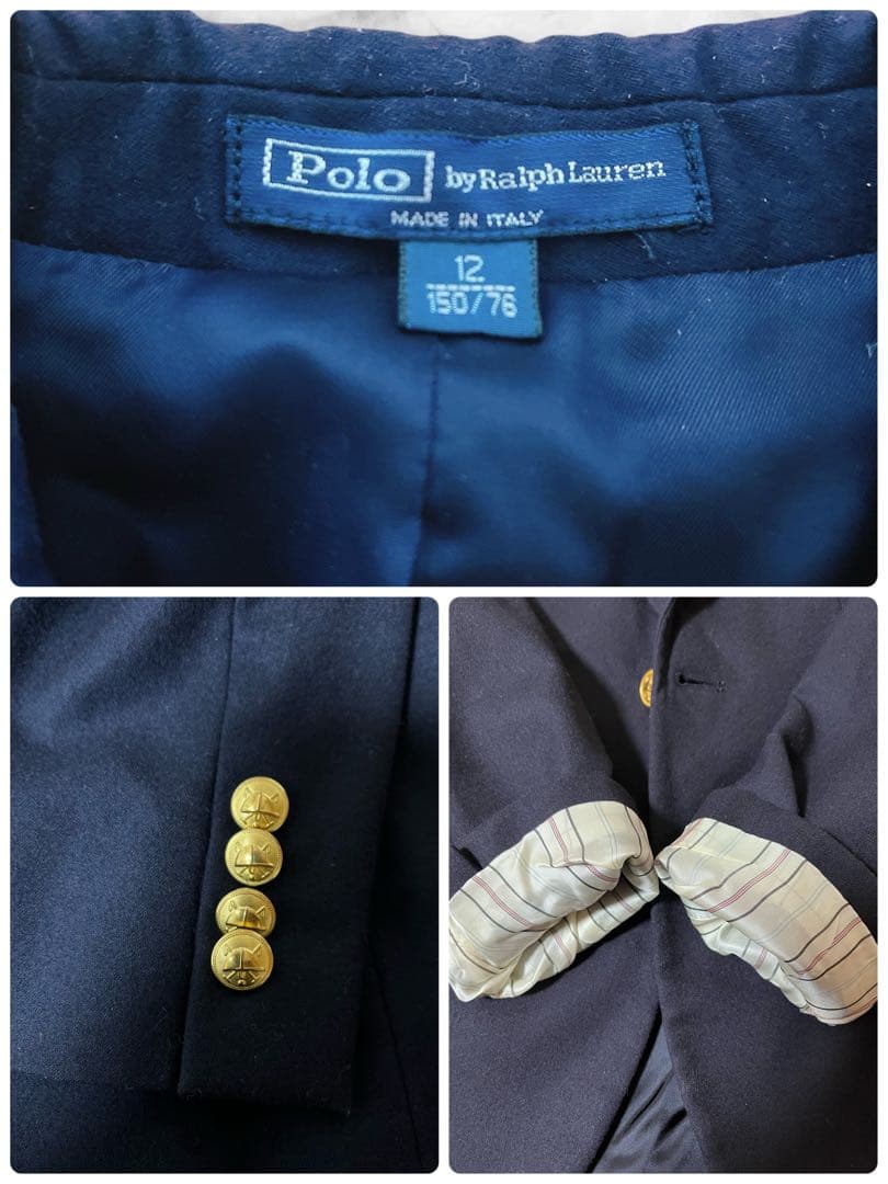 【美品】ラルフローレン ジャケット 濃紺フォーマル 150cm 140 12