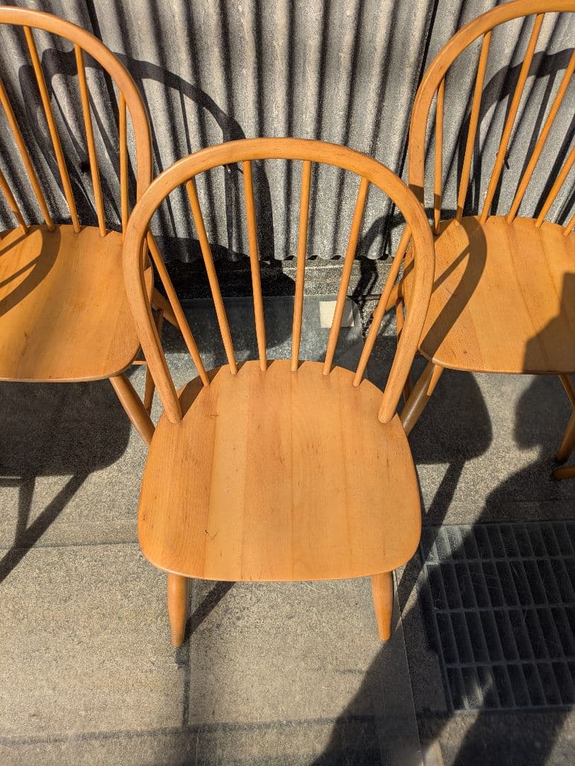 ヴィンテージ　飛騨産業ウインザーチェア①　キツツキ