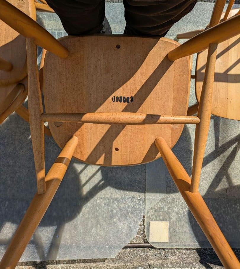 ヴィンテージ　飛騨産業ウインザーチェア①　キツツキ