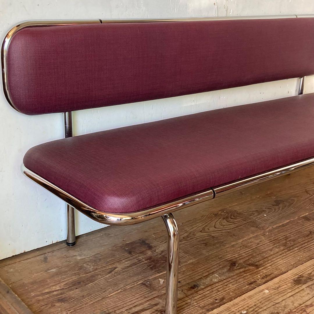 国産ヴィンテージ ベンチ ソファ レトロ スペースエイジ ロビーチェア