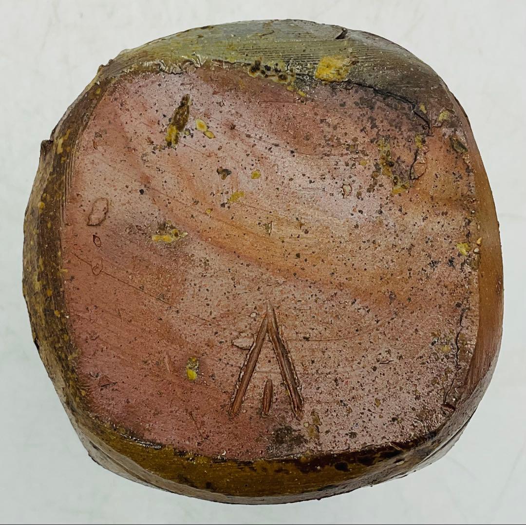 【９２】◉人間国宝・伊勢崎淳先生　備前焼四方徳利　共箱◉