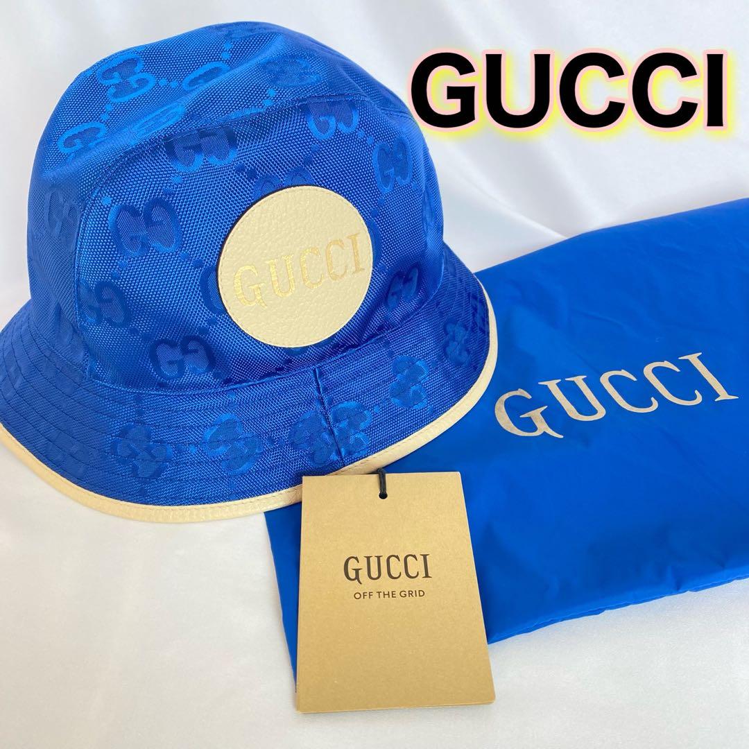 GUCCI 確実正規品✨ 新品未使用 バケットハット GGハット 保存袋付き