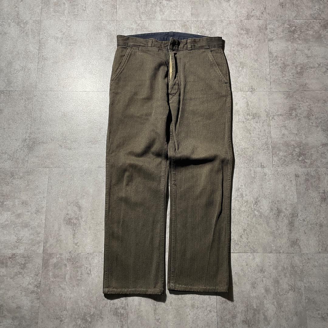 60s- BEAU-FORT ファーマーズ コットンピケ ブラウン W31