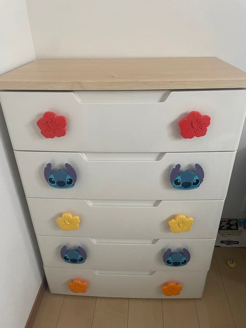 anko　絶版品　スティッチ　5段チェスト