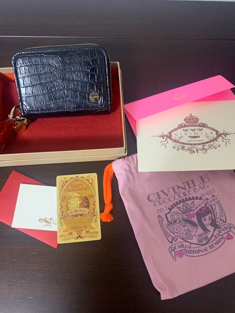 お*︎様 チビナイル　マットクロコダイル ウォレット