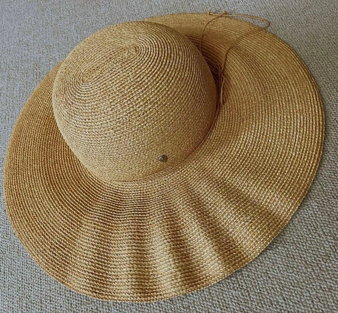 ヘレンカミンスキー　ラフィアハット　麦わら帽子 ストローハット　女優帽　つば広