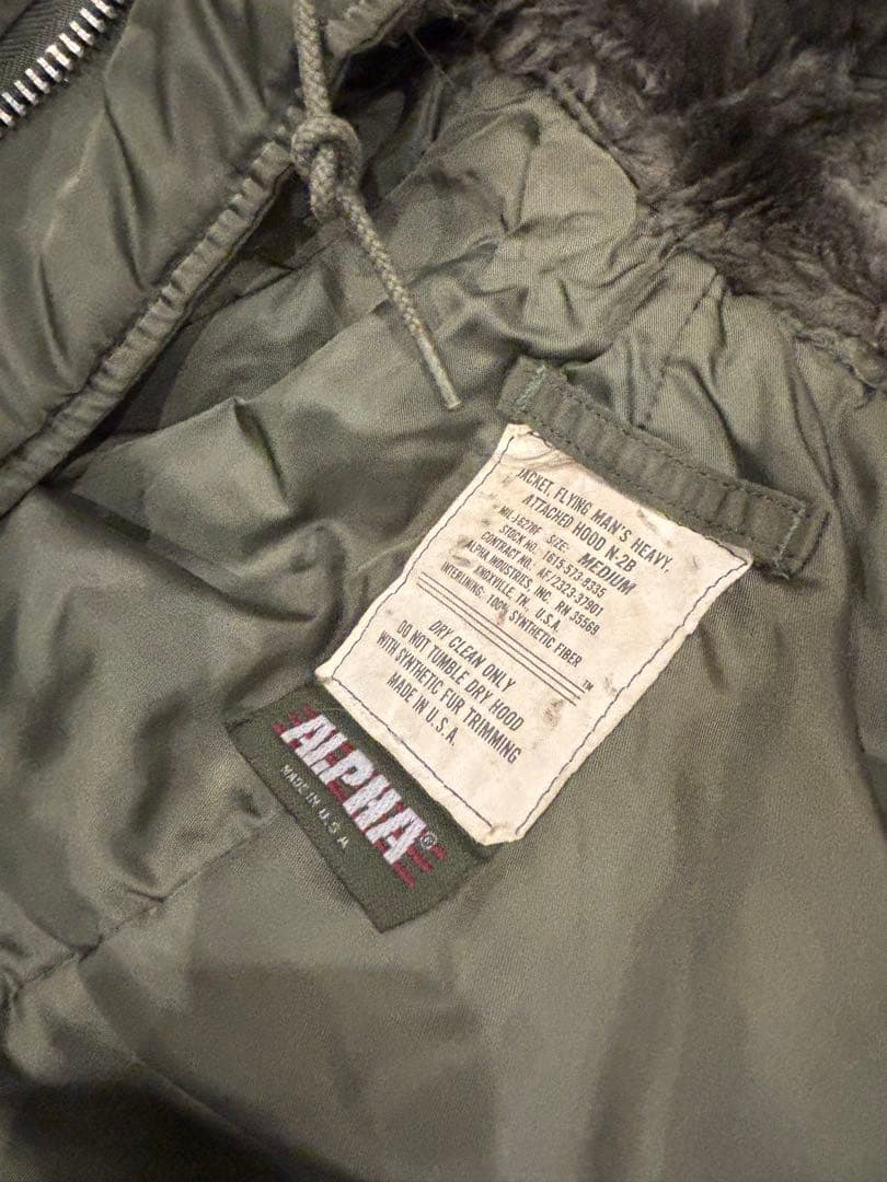 80s90s アルファ（ALPHA）N-2B M 米国製 IDEAL 旧タグ