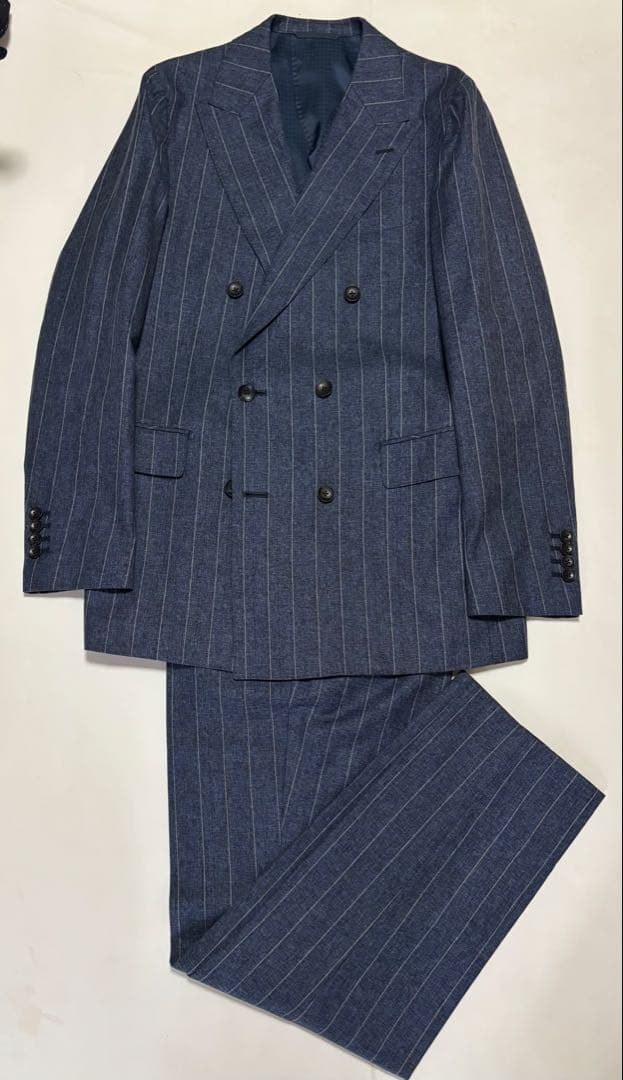 D'or Homme ドームオム　ダブルスーツ　2点セットA8 ストライプブルー