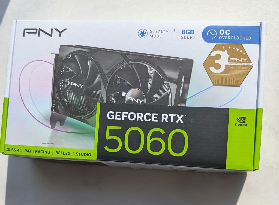 *即発送* PNY Geforce RTX5060 OC 8gb (納品書有り)