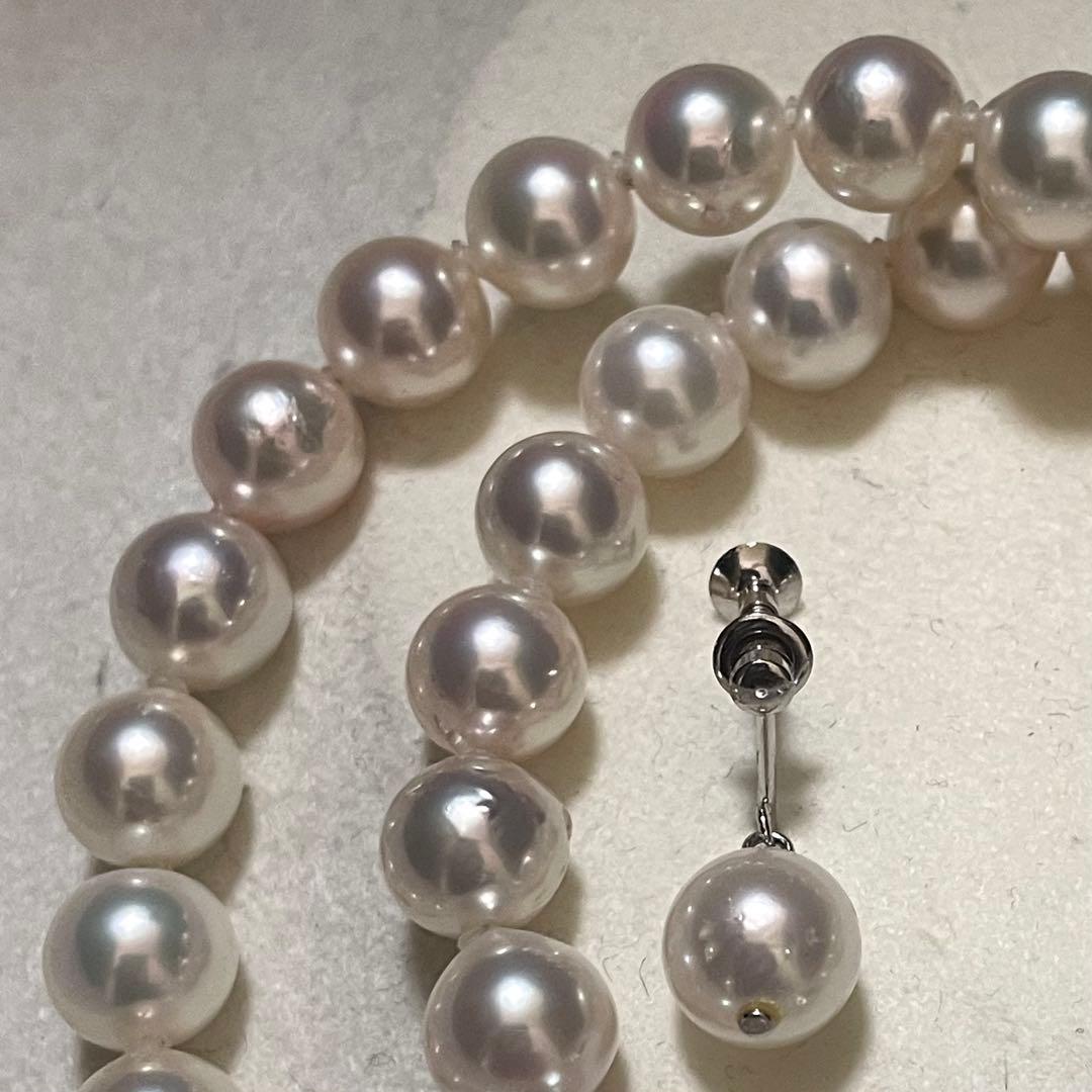 【テリ抜群✨超大珠】あこや本真珠 ネックレス イヤリング 8.5-9.0 パール