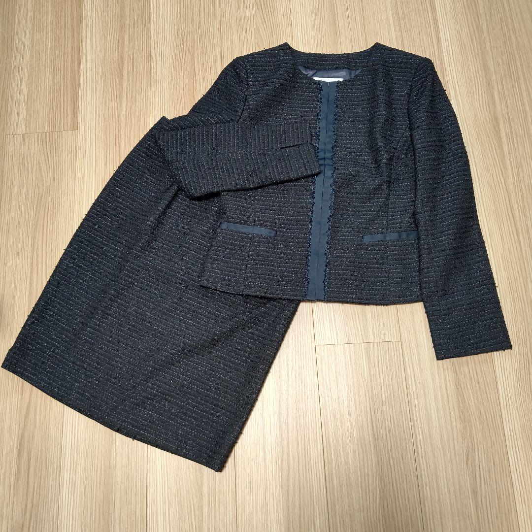 新品 UNTITLED スカートスーツ M ネイビー