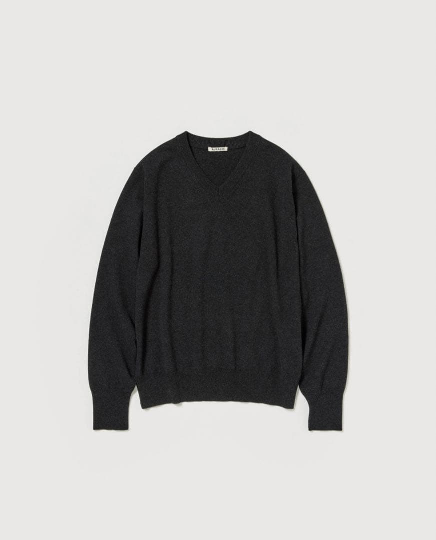 トップス 25aw Auralee High Twist Wool V-Neck P/O
