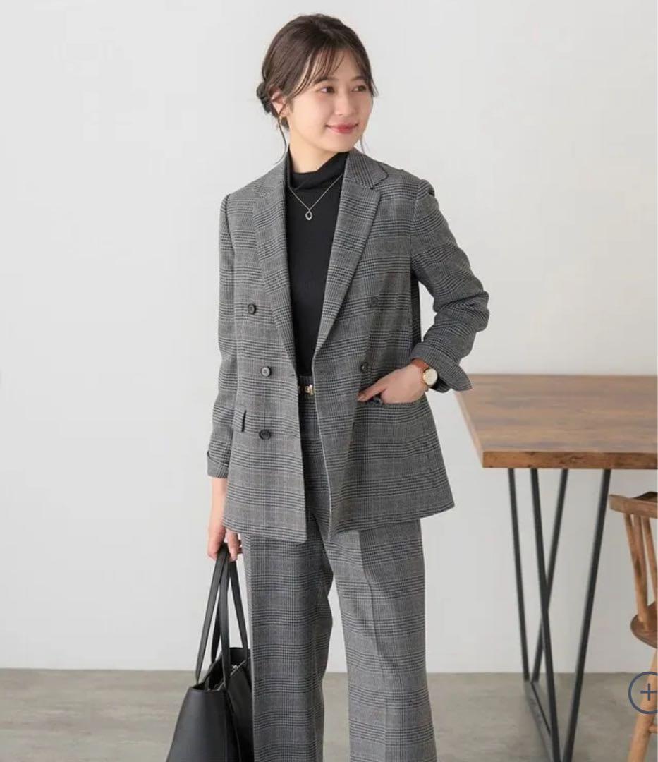 12月15日まで　AOKI ミワク　ツイードストレッチ ダブルジャケット