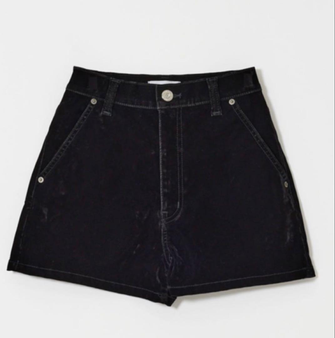 MOUSSY VELVET MICRO ショーツ BLK