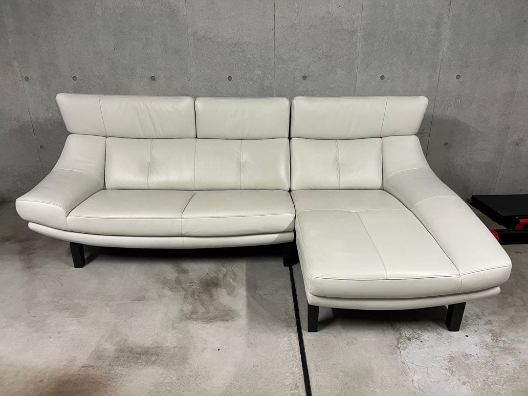 【tjhs】カリモク家具 ZU4649 左肘シェーズロングソファ