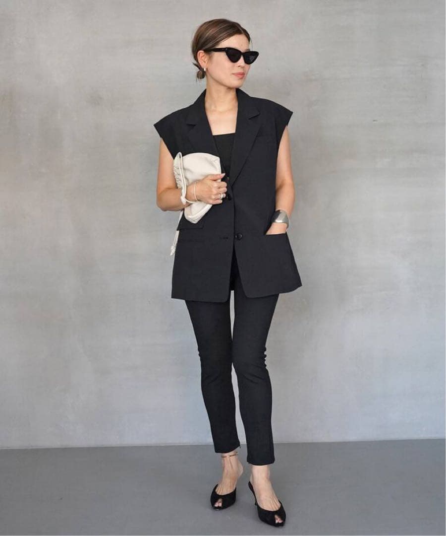 【タグ付き未使用】Deuxieme Classe 裾Zipレギンスパンツ 34