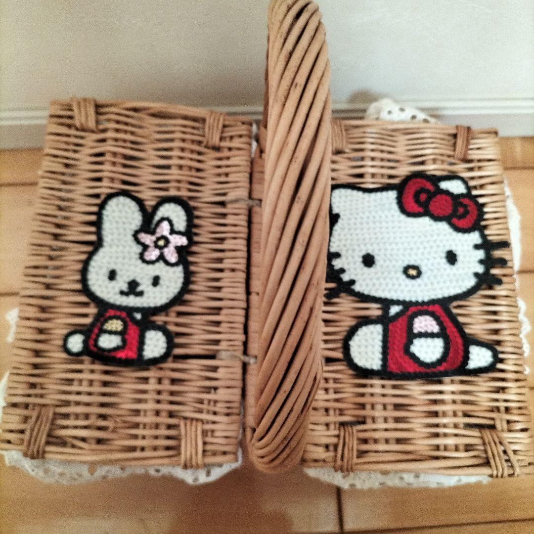 ハローキティ ✕ ニーナミュウ コラボ バスケット かご カゴ かごバッグ