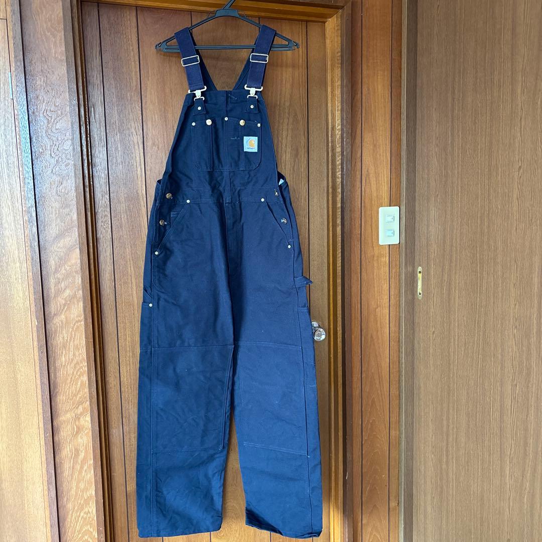Carhartt ネイビーオーバーオール 34-30