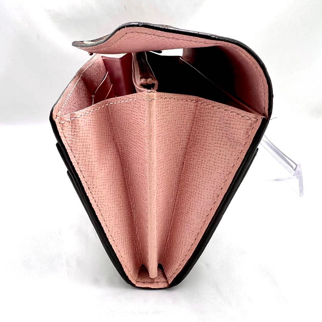 みなこ884 ルイヴィトン ダミエ ポルトフォイユサラ ローズバレリーヌ