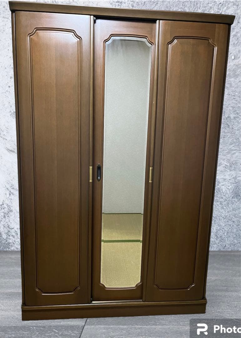 府中家具 ミラー付き洋服ダンス