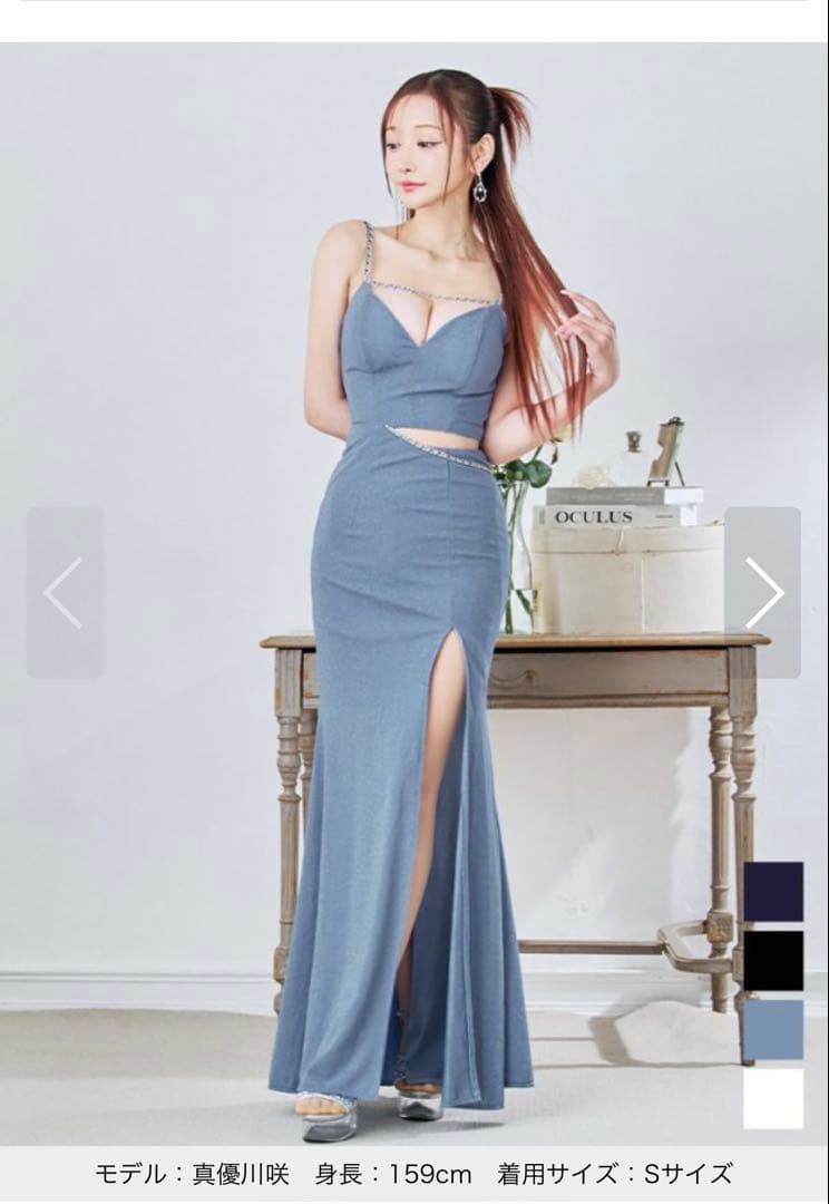 ラメキャミロングドレス Sサイズ