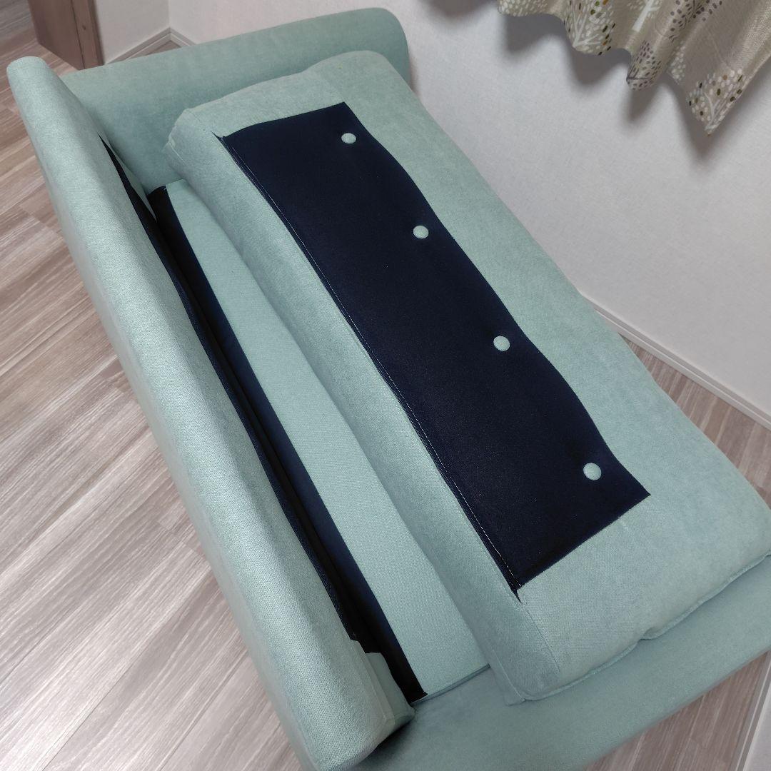 ニトリ　コンパクト2人掛けソファ　グリーン