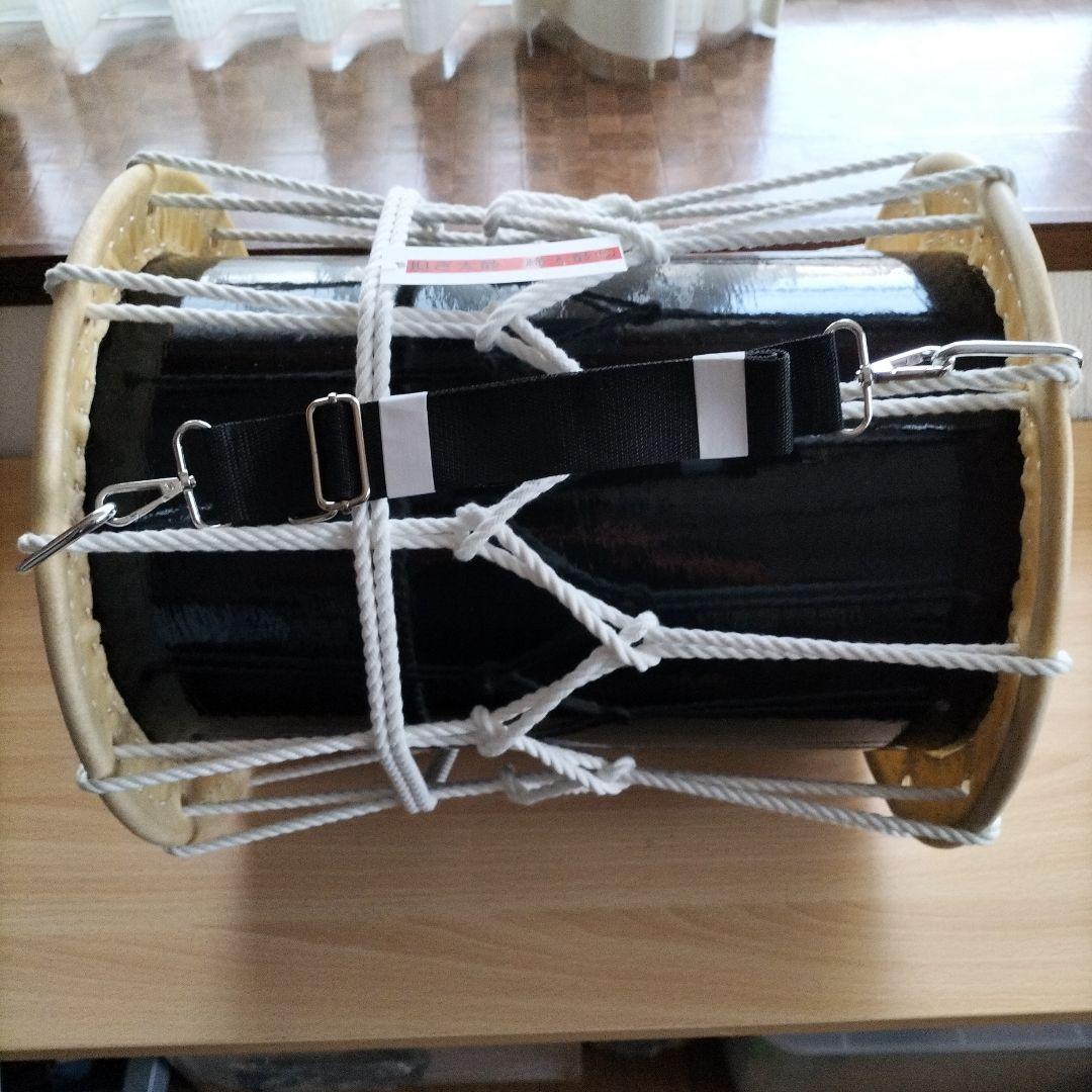 担ぎ太鼓 1.2尺締太鼓　和太鼓 天然皮革　ストラップ付き中古品⑤