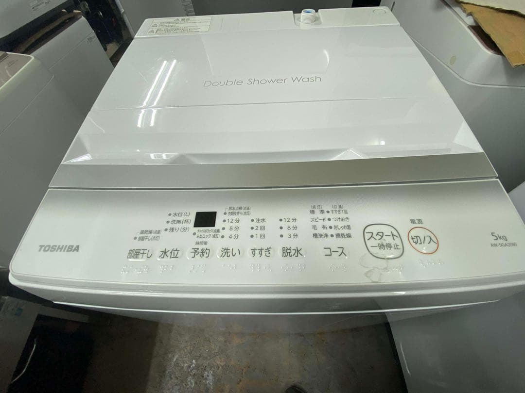 TOSHIBA 縦型洗濯機 5kg ダブルシャワー洗浄