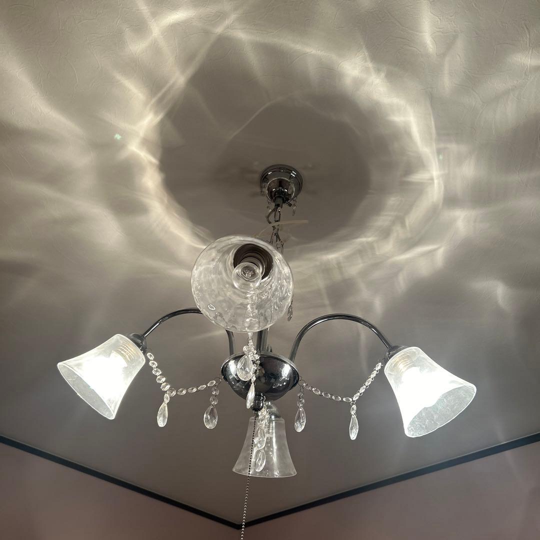 p【元値5万円/豪華希少】シャンデリア ガラス 小泉照明器具