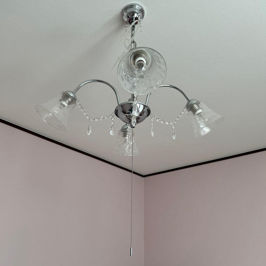 p【元値5万円/豪華希少】シャンデリア ガラス 小泉照明器具