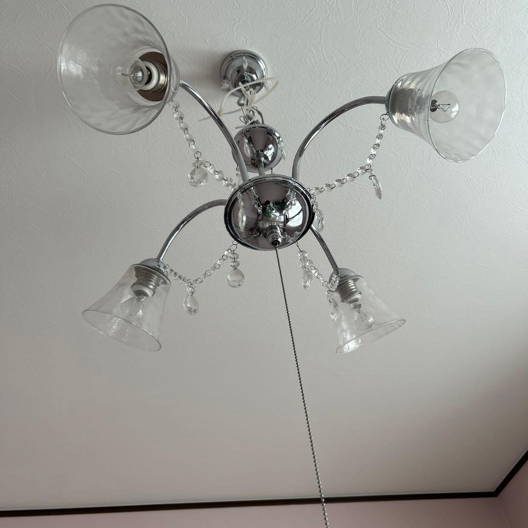 p【元値5万円/豪華希少】シャンデリア ガラス 小泉照明器具