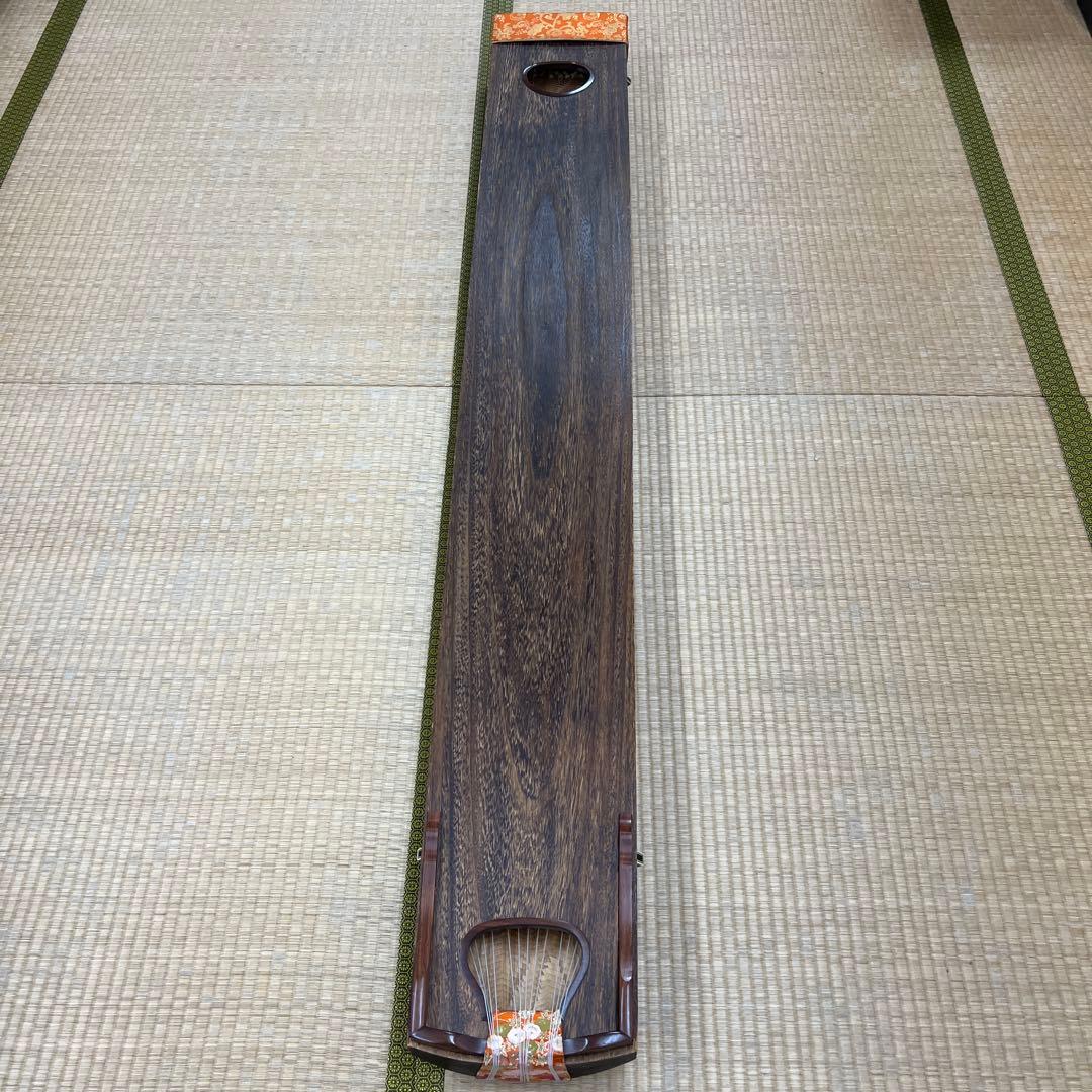 在銘　金蒔絵　綾杉　琴　ケース付　全長約183㎝　東な7-1207☆2F