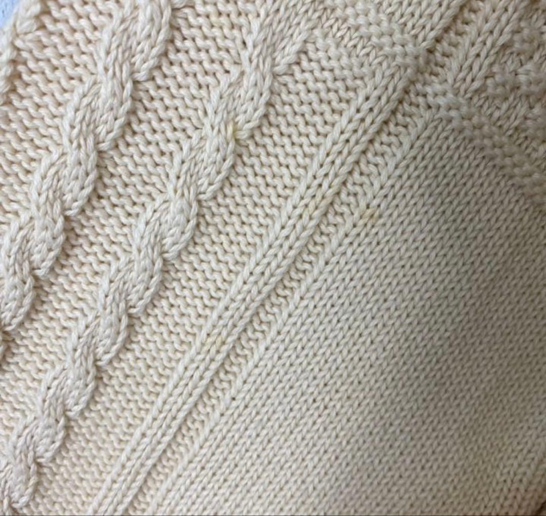 超激レア　Burberry's コットンニット　イギリス製　編み込み　刺繍ロゴ