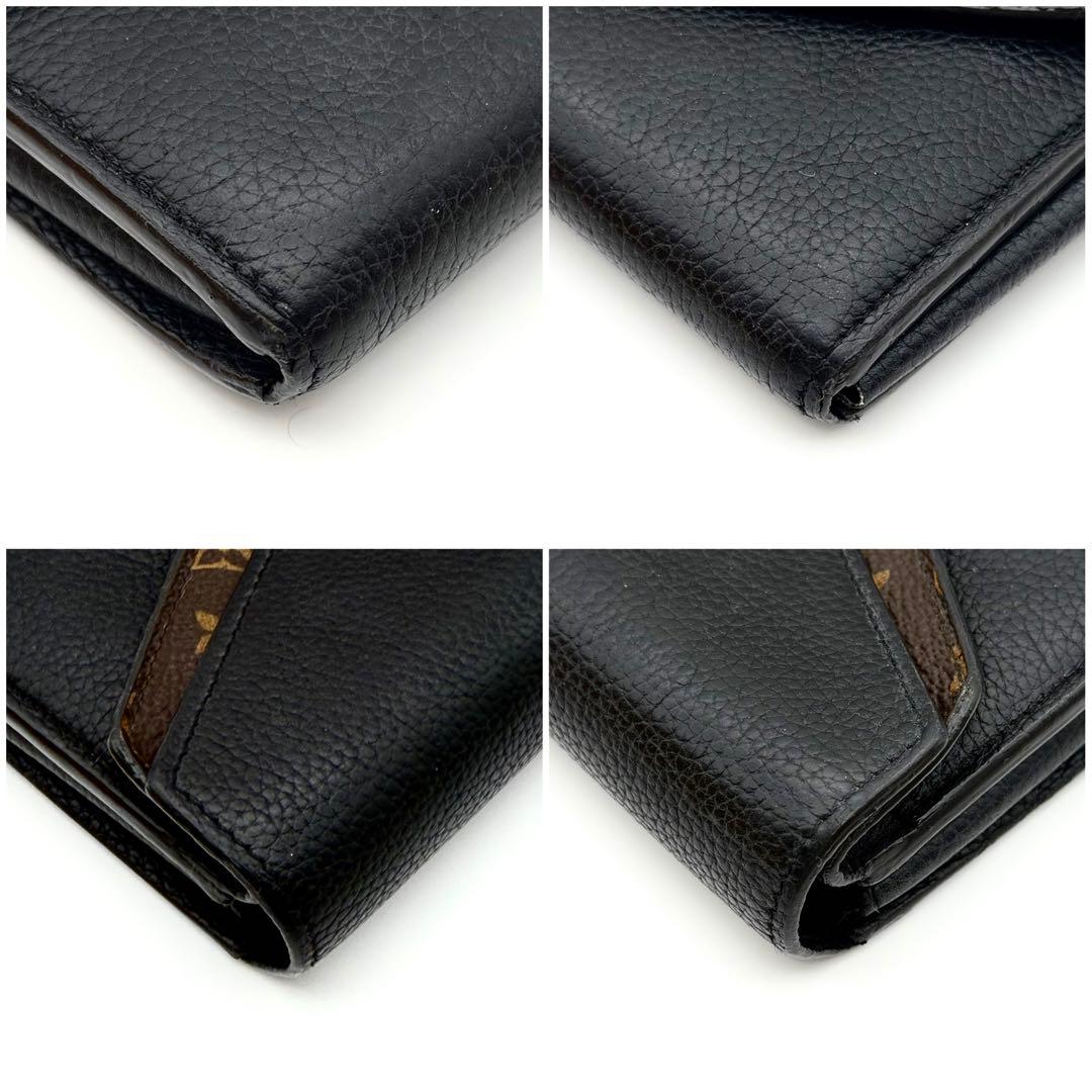 ★超極SSS美品★ヴィトン モノグラム ポルトフォイユドゥブルV 黒 長財布