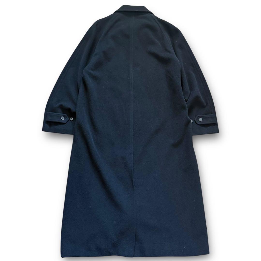 ジャケット・アウター 80s black angora wool balmacaan longcoat