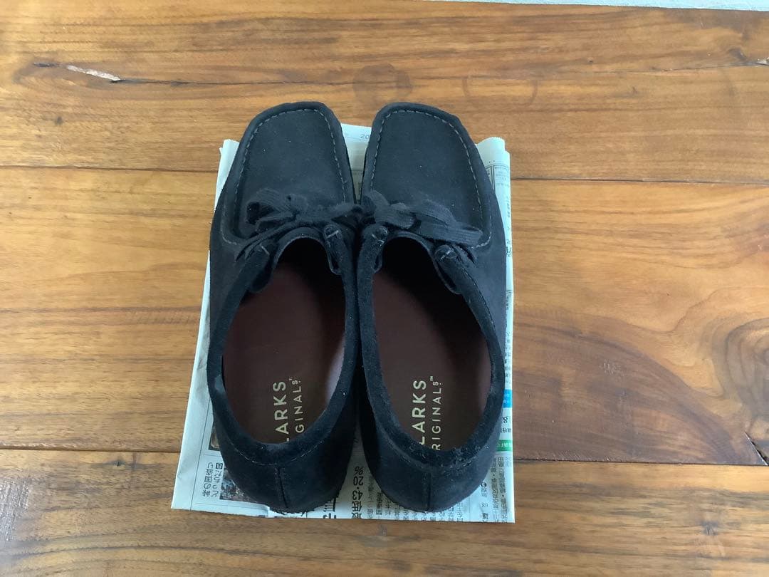 クラークス　ワラビー　スエード　ブラック