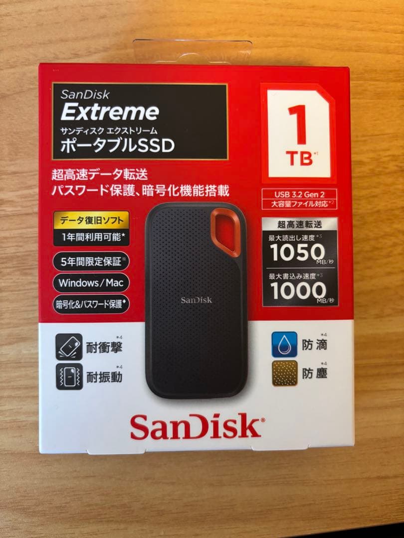 【新品未開封】SanDisk Extreme ポータブルSSD 1TB