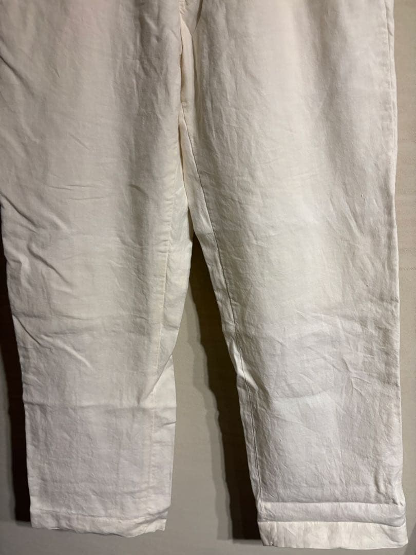 ラルフローレン　リネン100％ ホワイト　チノパン　トラウザーズ　W35
